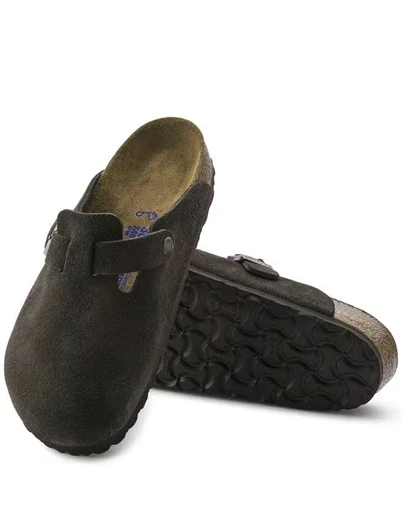 Birkenstock - Boston Suede Leather Sandal - Mocca